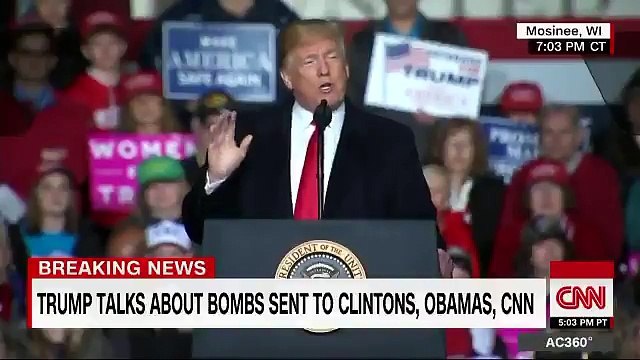 Six colis piégés aux USA: Donald Trump souligne la responsabilité des médias dans la détérioration du climat actuel