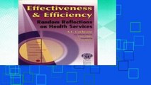 D.O.W.N.L.O.A.D [P.D.F] Effectiveness   Efficiency: Random Reflections on Health Services