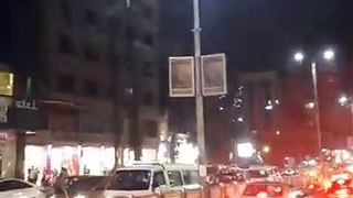 مباشر من اجواء الامطار بمدينة دمشق شارع الحمرا عدسة :عامر موعد