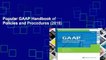 Popular GAAP Handbook of Policies and Procedures (2018)