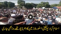 Sit-in of utility stores' employees in Islamabad continues on 4th day