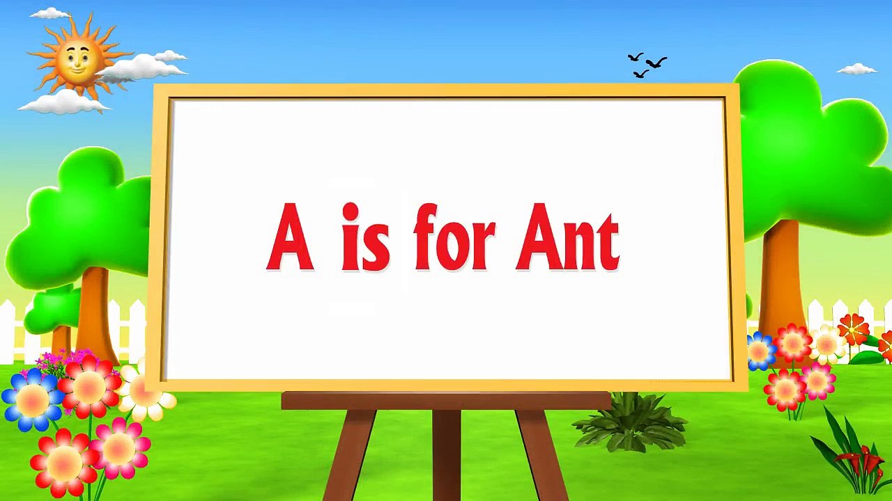A is for Ant Nursery Rhymes - 3D Animation ABC Animals Alphabet Song for Children