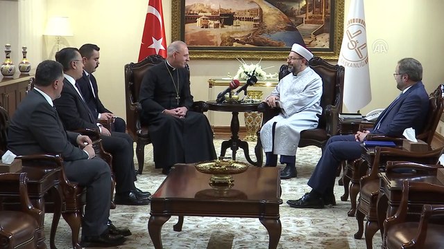 Diyanet İşleri Başkanı Erbaş, Vatikan Büyükelçisi Vatikan Büyükelçisi Russell'i kabul etti - ANKARA