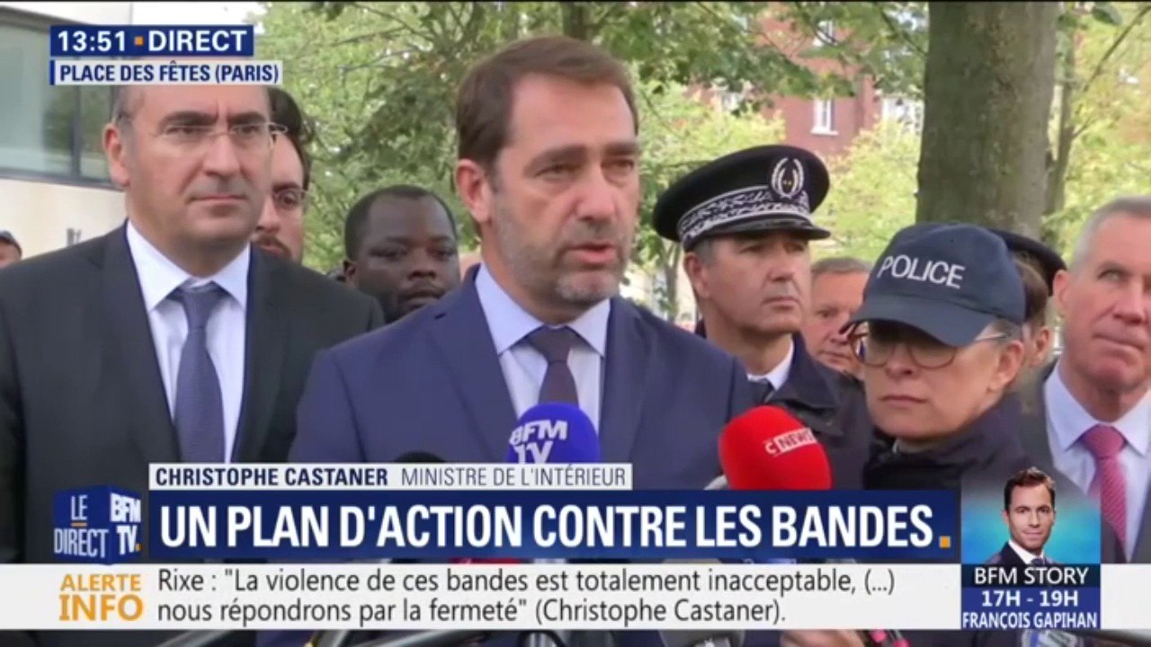 Rixes: Castaner veut "une cartographie des lieux occupés par les bandes, cage d'escalier par cage d'escalier"