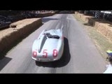 Sir Stirling Moss drives the Mercedes 300 SLR