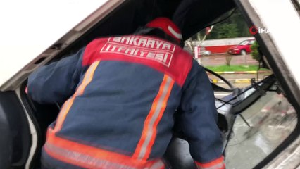 Yağ yüklü kamyon petrol önünde alev aldı, sürücünün erken müdahalesi faciayı önledi