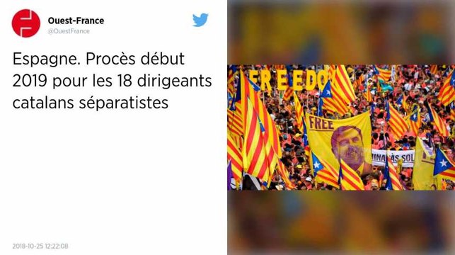 Espagne. Procès début 2019 pour les 18 dirigeants catalans séparatistes.