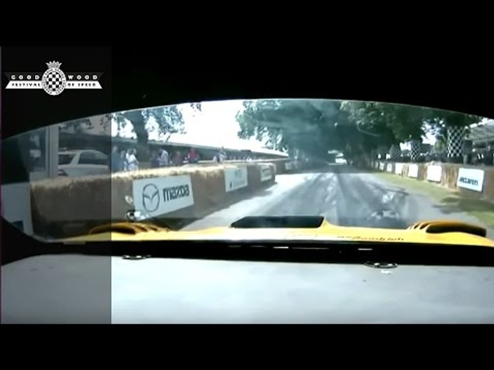 Onboard at 130mph up Goodwood #FOS Hill Climb. Brace yourself.