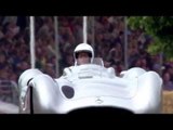 Lord March and Sir Stirling Moss drive the Mercedes Benz W196 at Festival of Speed 2014