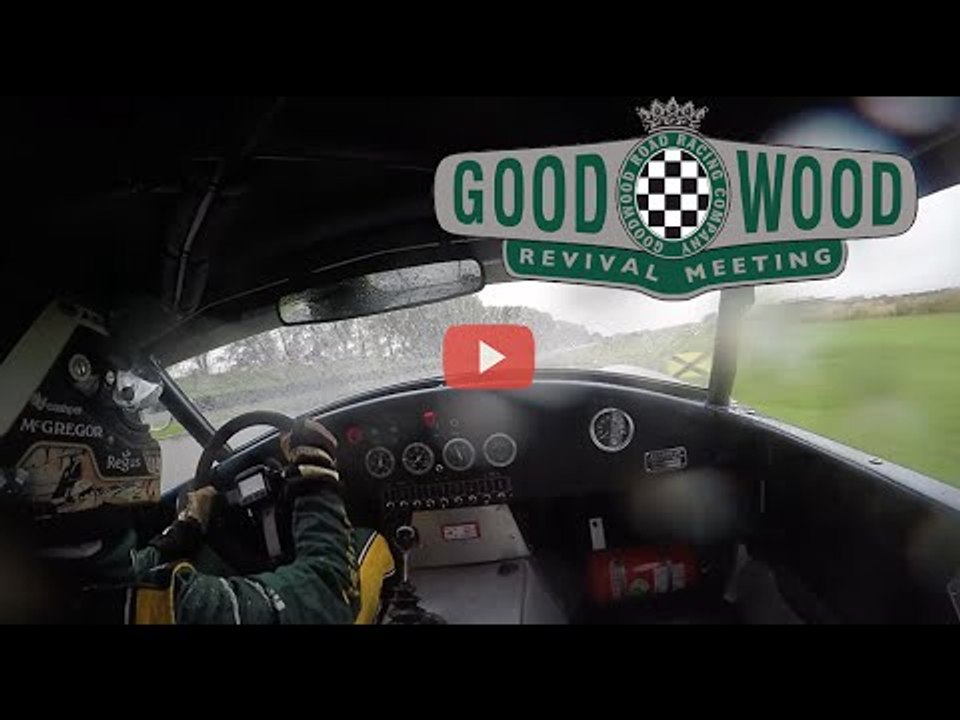 Giedo van der Garde wrestles Cobra round wet Goodwood