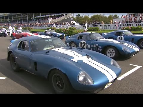 All 6 Shelby Daytona Coupes EVER MADE race at Goodwood Revival