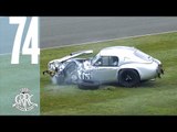 Dramatic AC Cobra crashes into tyre wall