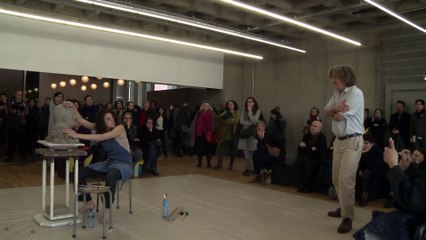 Performance artistique « Sans arrêt », "Art et recherche : quelle rencontre ?!"