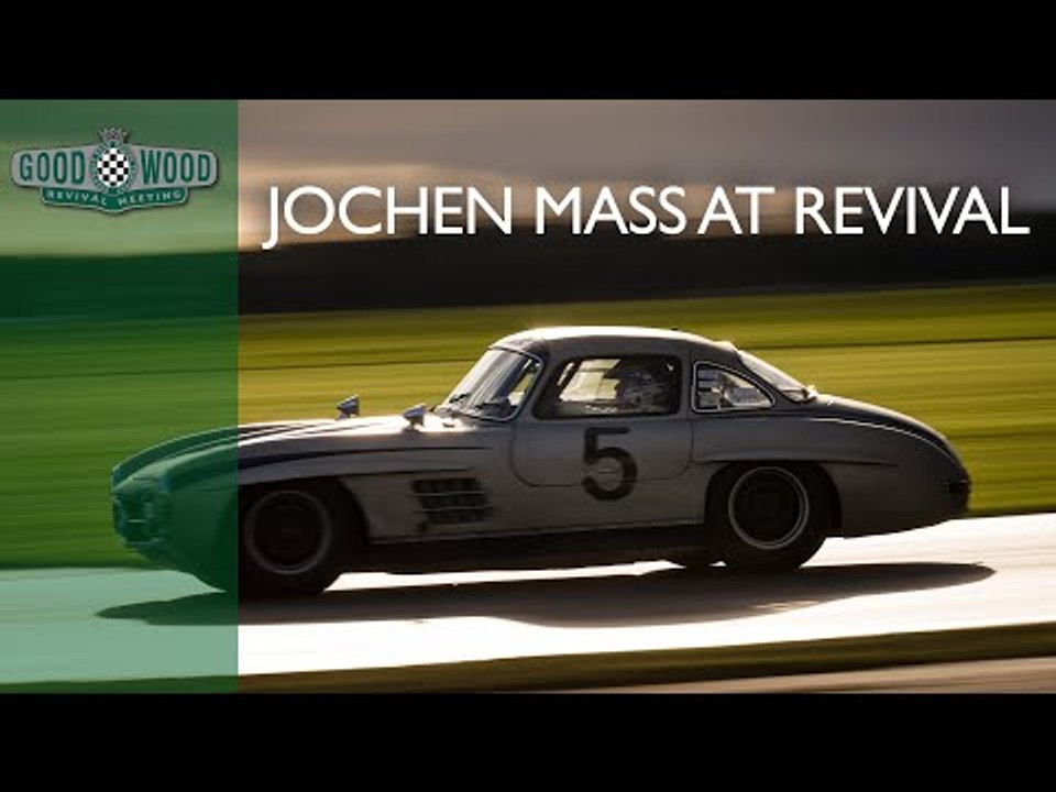 Le Mans legend Jochen Mass pushes Gullwing at Revival