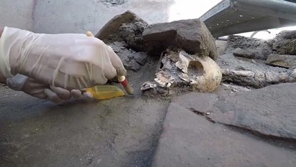 Pompeii antik kenti: Lavlardan kaçmak için bir odaya sığınan 5 kişinin iskeleti bulundu