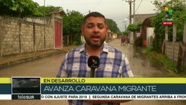 México: Caravana Migrante llega a Mapastepec, Chiapas