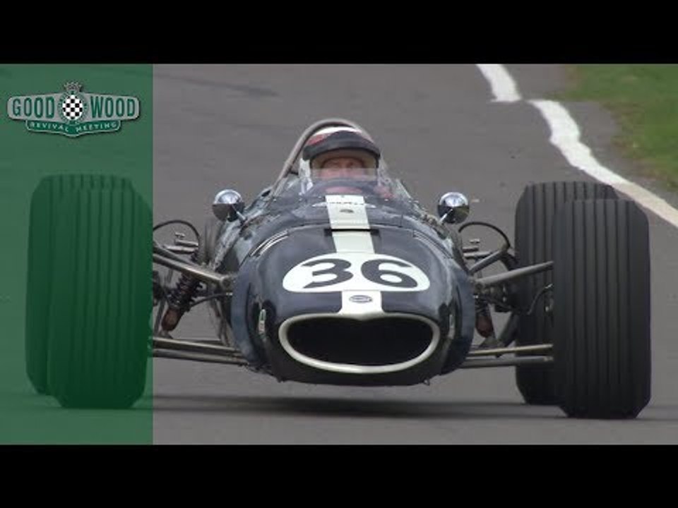 Sir Jackie Stewart drives Dan Gurney's Eagle at Revival