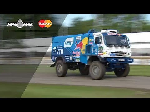 20,000lb Kamaz Dakar truck goes completely sideways