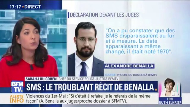 Des SMS disparaissaient... Selon Benalla, l'Elysée a pu effacer ses messages à distance