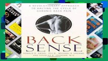 Popular Back Sense: A Revolutionary Approach to Halting the Cycle of Chronic Back Pain