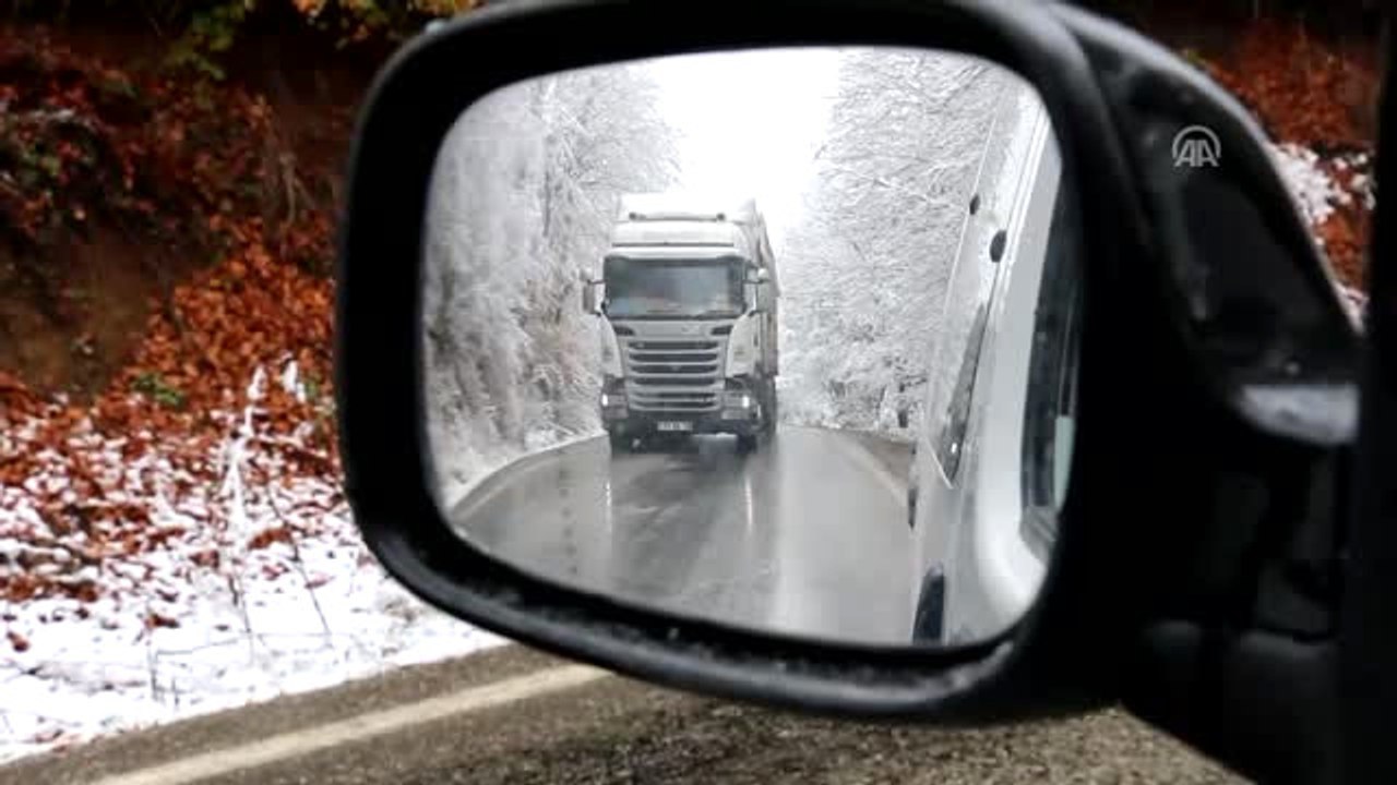 Abant Tabiat Parkı Beyaza Büründü