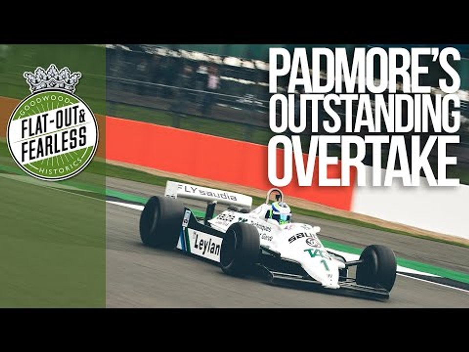On board classic F1 overtaking action at Silverstone