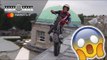 Dougie Lampkin goes crazy on the roof of Goodwood House