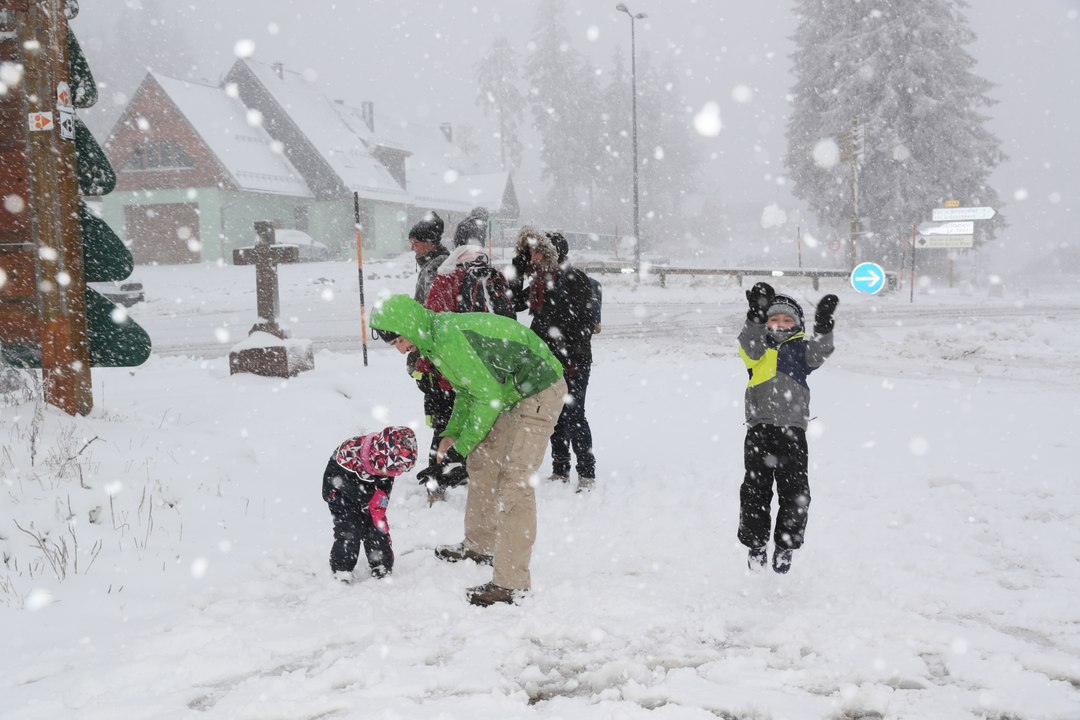 L'arrivée de la neige dans les Vosges