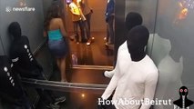 Hilarious mannequin prank scares people riding the elevator
