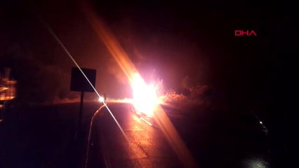 Hatay'da Yolcu Otobüsü Alev Alev Yandı