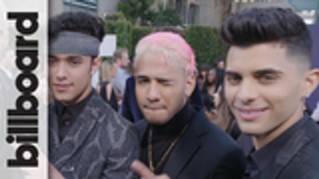 CNCO Chats About Their New Song with Meghan Trainor & Sean Paul at 2018 Latin AMAs | Billboard