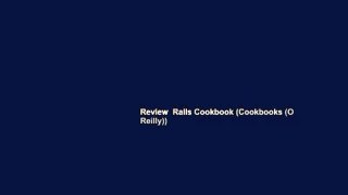 Review  Rails Cookbook (Cookbooks (O Reilly))