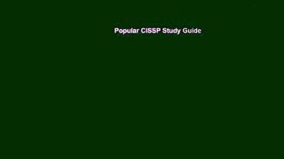 Popular CISSP Study Guide