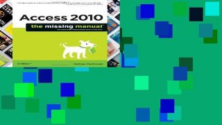 Library  Access 2010: The Missing Manual