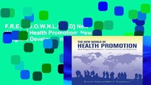F.R.E.E [D.O.W.N.L.O.A.D] New World of Health Promotion: New Program Development, Implementation,