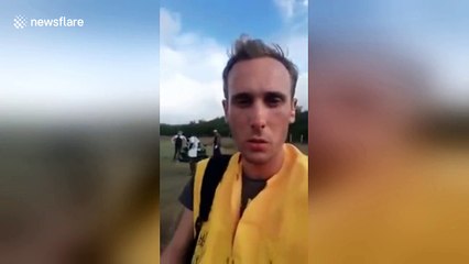 Honeymoon couple miraculously escape after plane crash