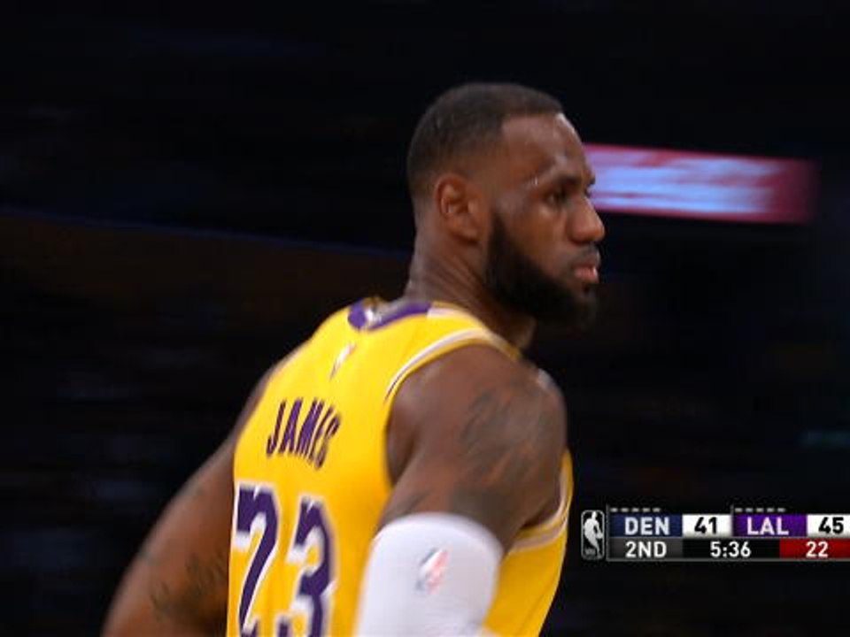 BASKETBALL: NBA: LeBron stars for Lakers in victory over Nuggets