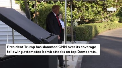 Download Video: In 3 A.M. Tweet, Trump Lashes Out At 'Lowly Rated' CNN Over 'Blaming' Him For Attempted Bomb Attacks