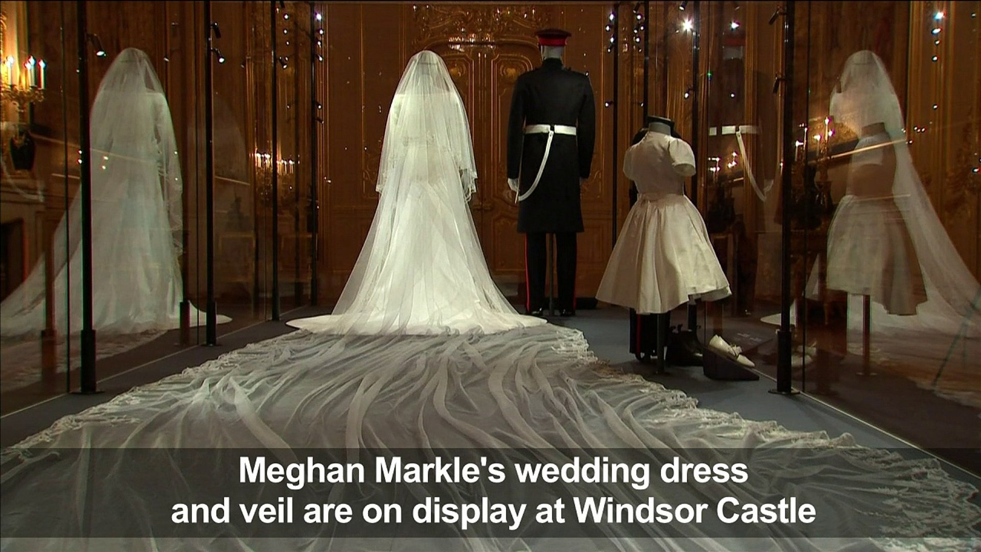 meghan wedding dress display