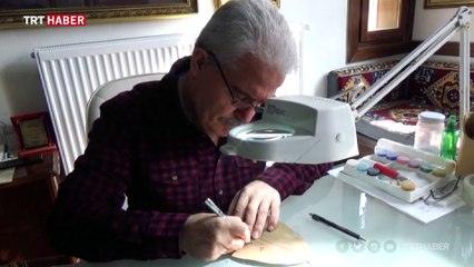 Mustafa Er 21 yıldır bitki yapraklarını sanat eserlerine çeviriyor