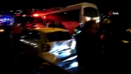 Tem Otoyolunda zincirleme trafik kazasında 14 kişi yaralandı