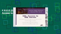 F.R.E.E [D.O.W.N.L.O.A.D] SQL: Access to SQL Server [E.P.U.B]
