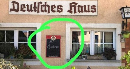 Almanya'da Restoran Girişindeki "Müslümanlar Giremez" Tabelasına Büyük Tepki