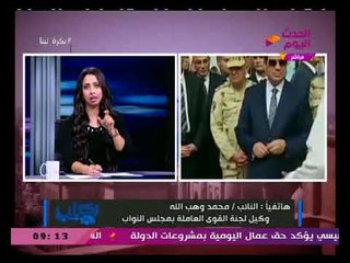 وكيل لجنة القوي العاملة بالبرلمان يكشف عن جهود البرلمان لتقنين قرار الرئيس بالتأمين على العمال