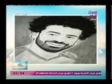رسام | يرسم صورة للنجم محمد صلاح باستخدام شعره بعد حلاقته ورد مفاجئ من مذيعة الحدث