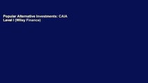 Popular Alternative Investments: CAIA Level I (Wiley Finance)