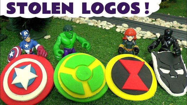 Superhero Earn Your Logos Surprise Toys Play Doh with Hulk and Captain America - A fun toy story for kids