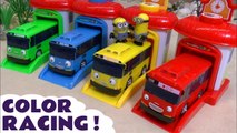 Tayo The Little Bus Learn Colors Racing Surprise Chocolate Kinder Eggs - A fun toy story for kids