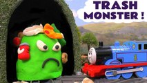 Thomas and Friends Toy Trains Story - The Trash Monster -  A Play Doh fun toy story for kids