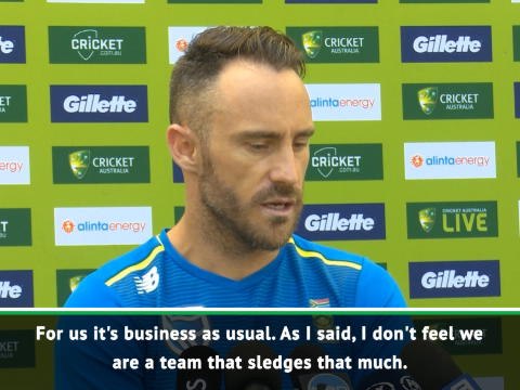 South Africa won't sledge over ball tampering scandal - du Plessis